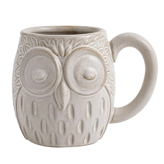 20 oz Owl Ceramic Coffee Mug - Large Ceramic Coffee Mug - Cute 3D Owl Design Unique & Creative Mug for Coffee Tea Hot Cocoa and More