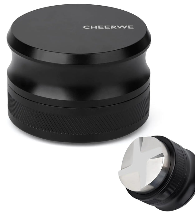Cheerwe 54mm Espresso Distribution Tool Gravity Coffee Distributor Barista Espresso Accessories Compatible with 54mm Portafilter