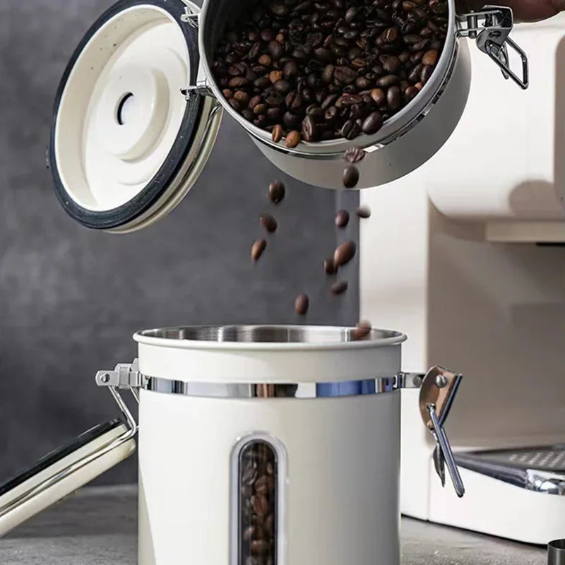 Stainless Steel Coffee Beans Sealed Jar