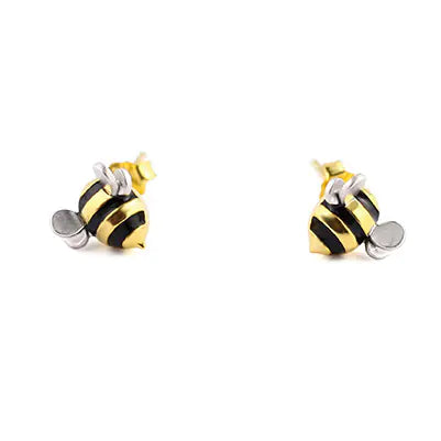 Bee Silver Earrings