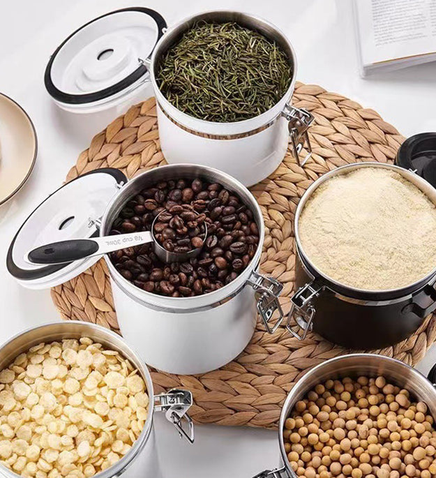 Stainless Steel Coffee Beans Sealed Jar