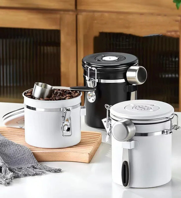 Stainless Steel Coffee Beans Sealed Jar