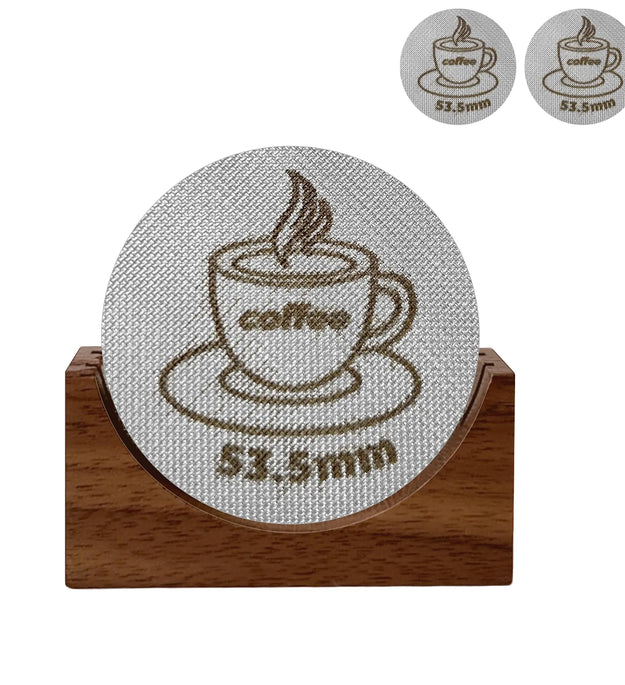 Espresso Puck Screen Reusable Puck Screen Replacement Perfect Espresso Distribution Tool Compatible with Espresso Machine 58.5mm Portafilter Basket 1.7mm Thickness 150μm (1 58.5mm)