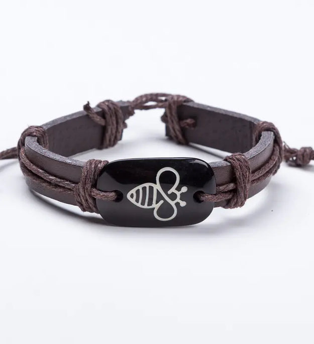 Bee Leather Bracelet