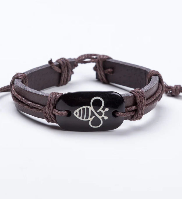 Bee Leather Bracelet