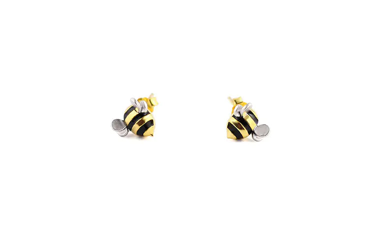 Bee Silver Earrings